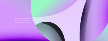 Yaratıcı geometrik duvar kağıdı. Asgari soyut arkaplan. Duvar kağıdı arkaplanı veya iniş sayfası için daire ve dalga kompozisyon vektör çizimi