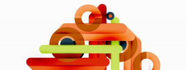 Yaratıcı geometrik duvar kağıdı. Küçük çizgiler ve çember arkaplanı