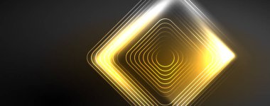 Neon parlak çizgiler ve açılar, sihirli enerji uzay ışığı konsepti. Duvar kağıdı, afiş, arkaplan, broşür, katalog, kapak, broşür