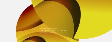 Yaratıcı geometrik duvar kağıdı. Asgari soyut arkaplan. Duvar kağıdı arkaplanı veya iniş sayfası için daire ve dalga kompozisyon vektör çizimi