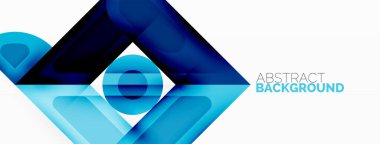 Kare ve daire en az soyut arkaplan. Duvar kağıdı afişi için vektör illüstrasyonu