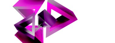 3d üçgen soyut arkaplan. Temel şekil teknolojisi ya da iş konsepti bileşimi. Duvar kağıdı, afiş, arkaplan veya iniş için moda tekno iş şablonu