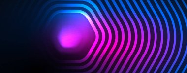 Tekno parlak altıgenler soyut arkaplan, teknoloji enerji alanı ışık konsepti, soyut duvar kağıdı tasarımı