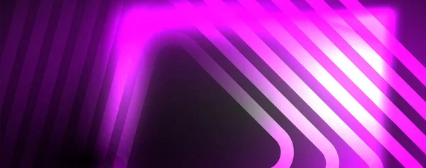 Neonowe Świecące Linie Kąty Magiczna Koncepcja Światła Przestrzeni Energetycznej Ilustracja — Wektor stockowy