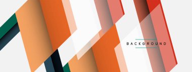 Vektör arkaplanı. Gölge efektli soyut örtüşen renk çizgileri tasarımı. Duvar kağıdı afişi için resim arkaplanı veya iniş sayfası