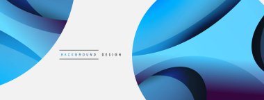 Yaratıcı geometrik duvar kağıdı. Asgari soyut arkaplan. Duvar kağıdı arkaplanı veya iniş sayfası için daire ve dalga kompozisyon vektör çizimi