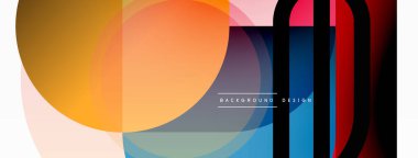 Yaratıcı geometrik duvar kağıdı. Asgari çember üçgen ve kare çizgi soyut arkaplan. Duvar kağıdı afişi veya iniş sayfası için vektör illüstrasyonu