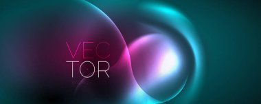 Neon glowing waves, magic energy space light concept, abstract background wallpaper design