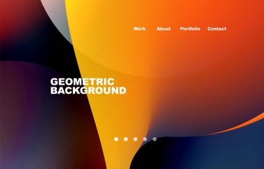 Abstract liquid background for your landing page design. Web page for website or mobile app wallpaper