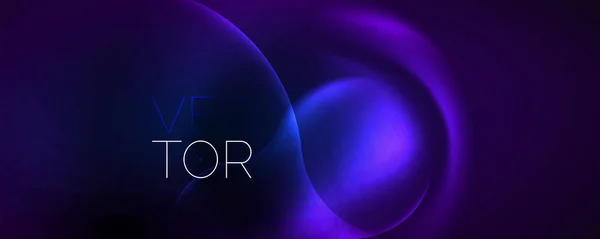 Neon Glowing Waves Magic Energy Space Light Concept Abstract Background — Stock vektor