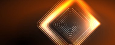 Neon parlak çizgiler ve açılar, sihirli enerji uzay ışığı konsepti. Duvar kağıdı, afiş, arkaplan, broşür, katalog, kapak, broşür