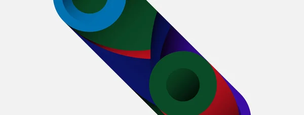 Abstrakter Hintergrund Minimale Geometrische Kreise Und Runde Formen Mit Tiefen — Stockvektor