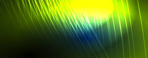 Світлові Промені Неонові Лінії Абстрактний Фон Векторна Ілюстрація Шпалер Банер — стоковий вектор