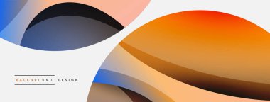 Yaratıcı geometrik duvar kağıdı. Asgari soyut arkaplan. Duvar kağıdı arkaplanı veya iniş sayfası için daire ve dalga kompozisyon vektör çizimi