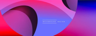 Yaratıcı geometrik duvar kağıdı. Asgari soyut arkaplan. Duvar kağıdı arkaplanı veya iniş sayfası için daire ve dalga kompozisyon vektör çizimi