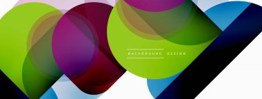 Yuvarlak üçgen çizgileri ve daireleri şekillendirir. Duvar kağıdı afişi arkaplanı veya iniş sayfası için Geometrik vektör çizimi