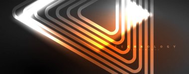 Neon parlak çizgiler ve açılar, sihirli enerji uzay ışığı konsepti. Duvar kağıdı, afiş, arkaplan, broşür, katalog, kapak, broşür