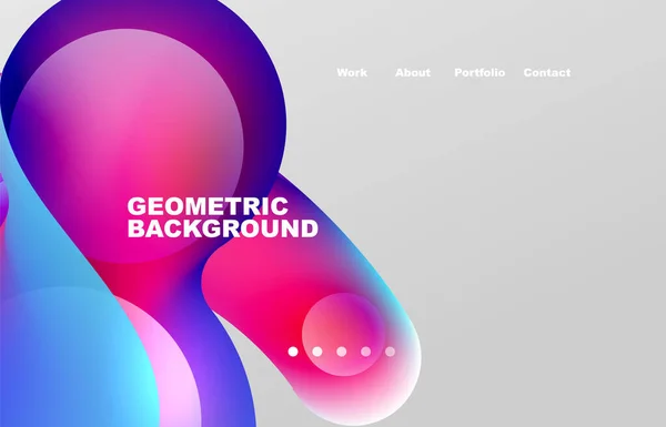 Abstract Liquid Background Your Landing Page Design Web Page Website — 스톡 벡터