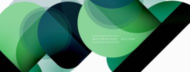 Yuvarlak üçgen çizgileri ve daireleri şekillendirir. Duvar kağıdı afişi arkaplanı veya iniş sayfası için Geometrik vektör çizimi