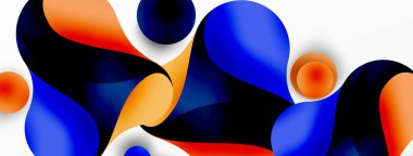 Akan geometrik şekiller, minimalist soyut arkaplanı oluşturur. Yuvarlak şekiller ve daireler. Yapay zeka teknolojisi, engelleme zinciri, iletişim için duvar kağıdı, 5G, bilim, iş