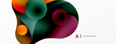 Akan geometrik şekiller, minimalist soyut arkaplanı oluşturur. Yuvarlak şekiller ve daireler. Yapay zeka teknolojisi, engelleme zinciri, iletişim için duvar kağıdı, 5G, bilim, iş