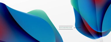 Akışkan renk soyut arkaplanı. Sıvı eğimleri, dalga desenleri. Duvar kağıdı, afiş, arkaplan veya iniş için moda tekno iş şablonu