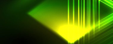 Neon parlak çizgiler ve açılar, sihirli enerji uzay ışığı konsepti. Duvar kağıdı, afiş, arkaplan, broşür, katalog, kapak, broşür