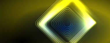 Neon parlak çizgiler ve açılar, sihirli enerji uzay ışığı konsepti. Duvar kağıdı, afiş, arkaplan, broşür, katalog, kapak, broşür