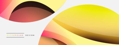 Yaratıcı geometrik duvar kağıdı. Asgari soyut arkaplan. Duvar kağıdı arkaplanı veya iniş sayfası için daire ve dalga kompozisyon vektör çizimi