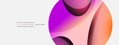 Yaratıcı geometrik duvar kağıdı. Asgari soyut arkaplan. Duvar kağıdı arkaplanı veya iniş sayfası için daire ve dalga kompozisyon vektör çizimi