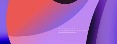 Yaratıcı geometrik duvar kağıdı. Asgari soyut arkaplan. Duvar kağıdı arkaplanı veya iniş sayfası için daire ve dalga kompozisyon vektör çizimi