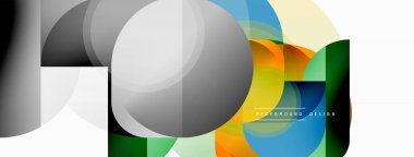 Yaratıcı geometrik duvar kağıdı. Asgari çember üçgen ve kare çizgi soyut arkaplan. Duvar kağıdı afişi veya iniş sayfası için vektör illüstrasyonu