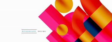 Çember ve kare geometrik arkaplan. Duvar kağıdı, pankart, arkaplan ya da iniş için üçgen ve kareli yuvarlak şekiller