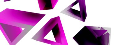 Üçgen soyut arkaplan. 3D vektör temel biçim teknolojisi veya iş konsepti bileşimi. Duvar kağıdı, afiş, arkaplan veya iniş için moda tekno iş şablonu