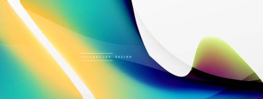 Soyut arkaplan. Duvar kağıdı, pankart, arkaplan veya iniş için akışkan renk dalgası şablonu