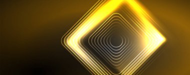 Neon parlak çizgiler ve açılar, sihirli enerji uzay ışığı konsepti. Duvar kağıdı, afiş, arkaplan, broşür, katalog, kapak, broşür