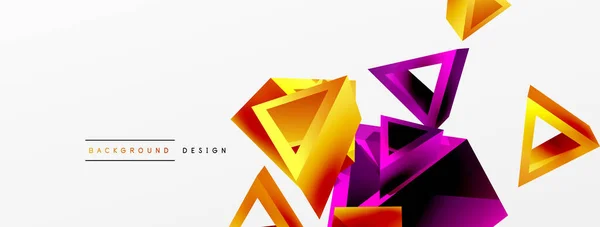Triangle Abstract Background Basic Shape Technology Business Concept Composition Trendy — Vector de stock