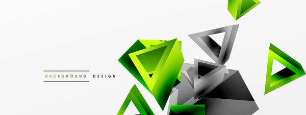 Triangle Abstract Background Basic Shape Technology Business Concept Composition Trendy — Stockový vektor