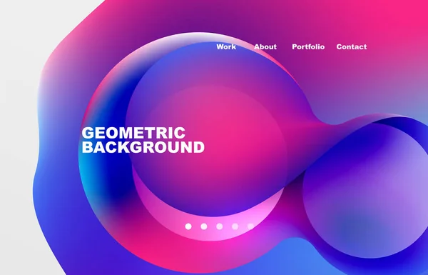 Abstract Liquid Background Your Landing Page Design Web Page Website — Vector de stock