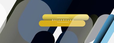 Soyut arkaplan. Yuvarlak şekiller, gri arkaplanda çizgiler. Duvar kağıdı afişi veya iniş sayfası için vektör illüstrasyonu