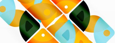 Çizgiler, kareler, daireler ve üçgenler. Duvar kağıdı, pankart, arkaplan, sunum veya iniş sayfası için Geometrik soyut arkaplan