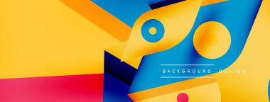 Yaratıcı parlak geometrik duvar kağıdı. Asgari soyut arkaplan. Daire çizgileri, duvar kağıdı arkaplanı veya iniş sayfası için kompozisyon vektör ilüstrasyonunu şekillendirir