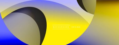 Yaratıcı geometrik duvar kağıdı. Asgari soyut arkaplan. Duvar kağıdı arkaplanı veya iniş sayfası için daire ve dalga kompozisyon vektör çizimi