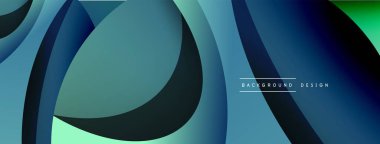 Yaratıcı geometrik duvar kağıdı. Asgari soyut arkaplan. Duvar kağıdı arkaplanı veya iniş sayfası için daire ve dalga kompozisyon vektör çizimi