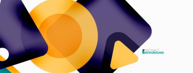 Çizgi, üçgen, kare ve çember ilkel bileşimi. Duvar kağıdı, pankart, arkaplan, iniş sayfası için vektör geometrik asgari özet arkaplan