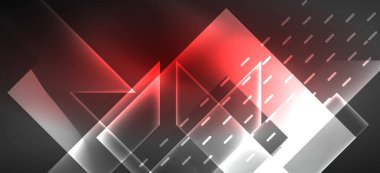 Arka plan duvar kağıtları, parlak çizgiler ve geometrik şekiller. Yapay Zeka teknolojisi, engelleme zinciri, iletişim, 5G, bilim, iş ve teknoloji konsepti için koyu duvar kağıdı