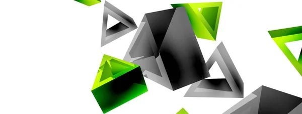 Triangle Abstract Background Vector Basic Shape Technology Business Concept Composition — Stock vektor