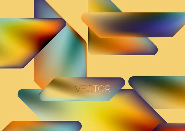 Fluid Color Dynamic Geometric Shapes Abstract Background Vector Illustration Wallpaper — Vettoriale Stock