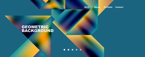 Fondo Abstracto Composición Geométrica Mínima Moda Fondo Colores Brillantes Triángulo — Vector de stock