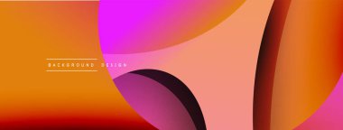 Yaratıcı geometrik duvar kağıdı. Asgari soyut arkaplan. Duvar kağıdı arkaplanı veya iniş sayfası için daire ve dalga kompozisyon vektör çizimi